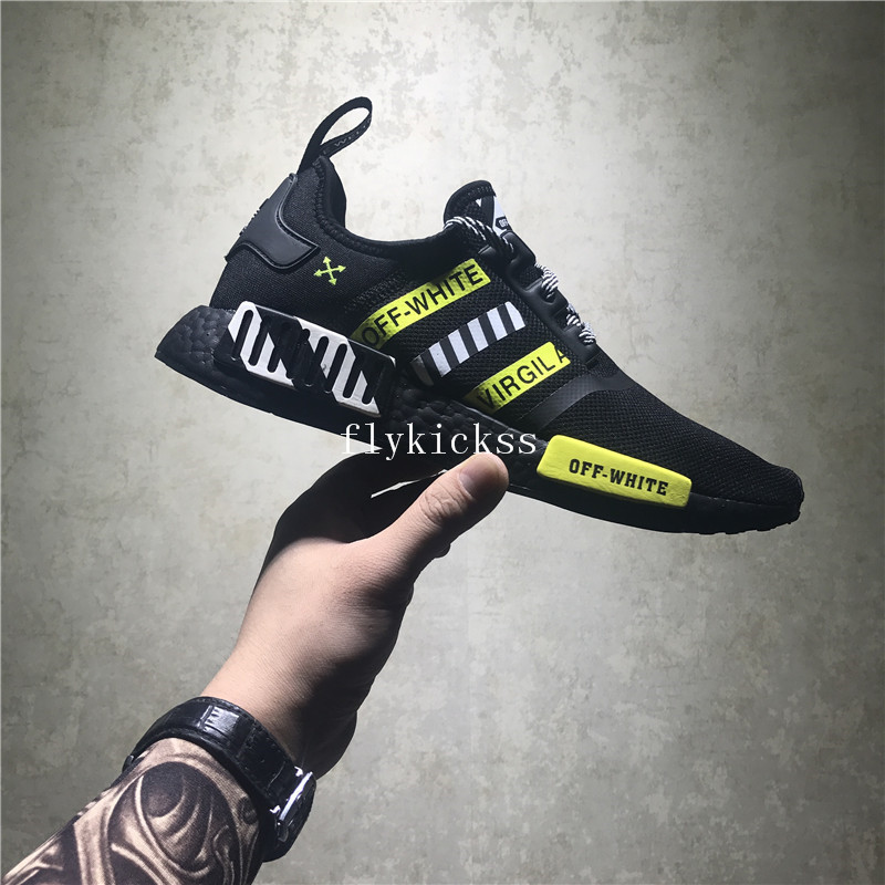 Off White x Adidas NMD R1 Boost Black